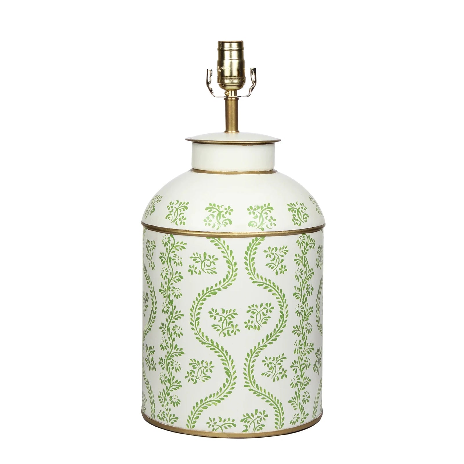IKat Ivory & Green Tea Caddy Lamp