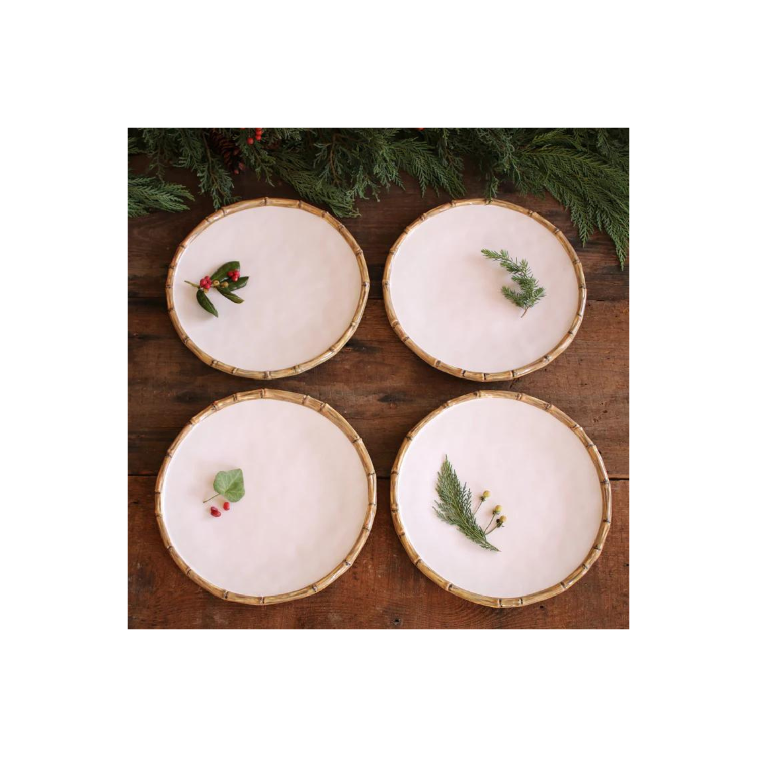 VIDA Bamboo 11" Dinner Plate, Set of 4