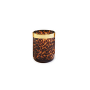 Glass Tortoise and Gold Tumbler Set of 4