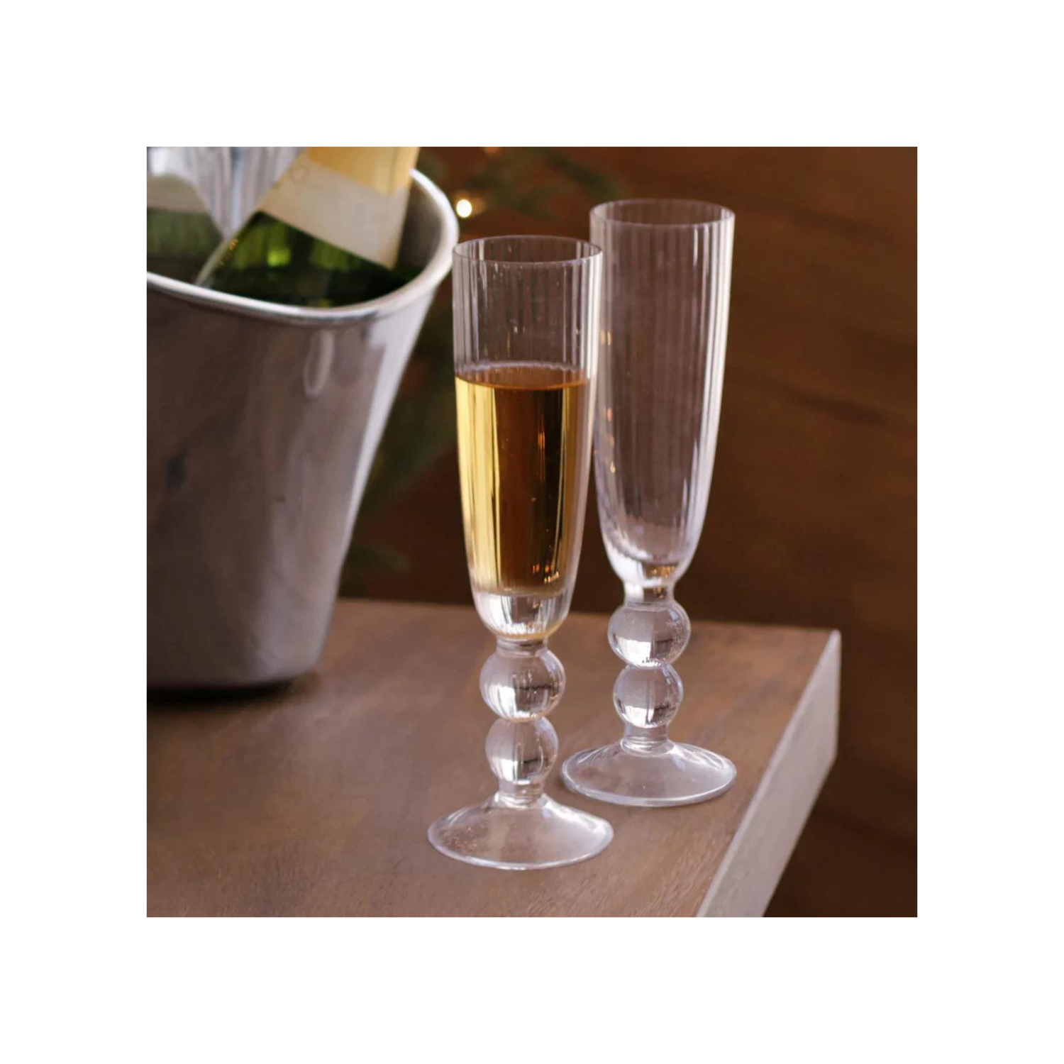 GLASS
Venice Champagne Flute Set of 4 (Clear)