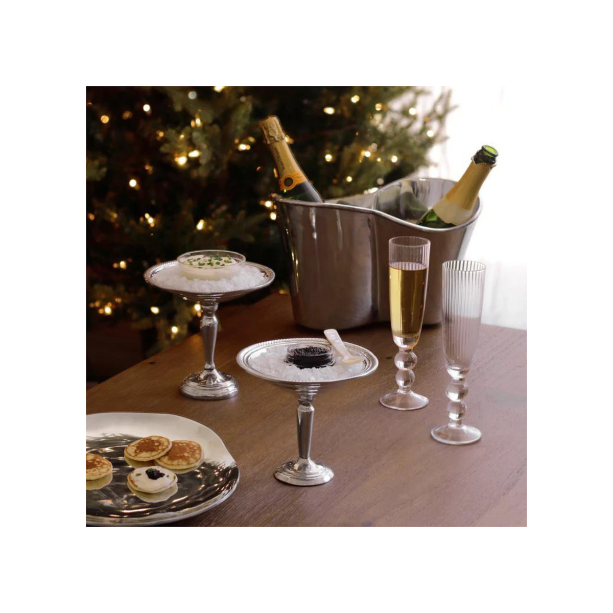GLASS Venice Champagne Flute Set of 4 (Clear)