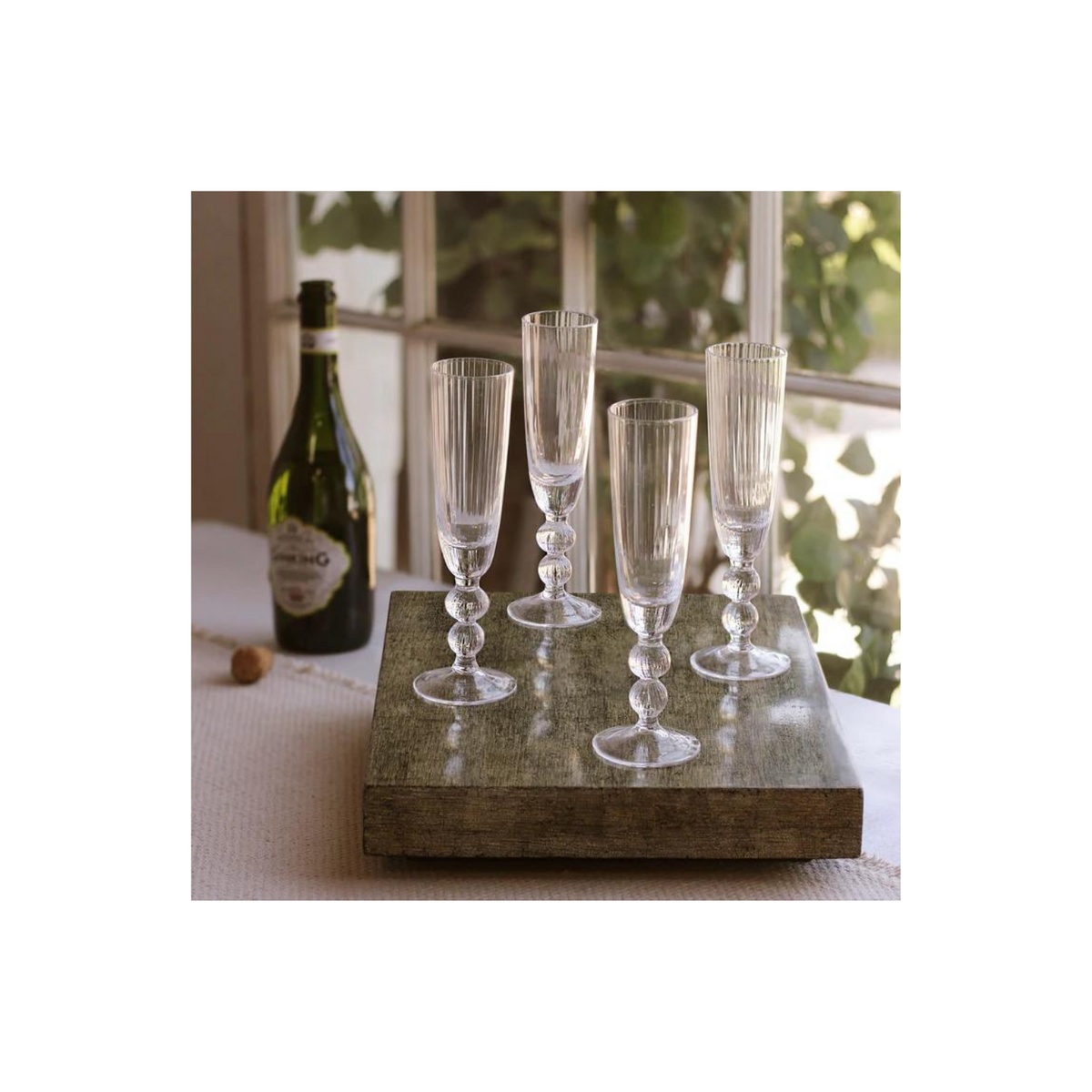 GLASS Venice Champagne Flute Set of 4 (Clear)