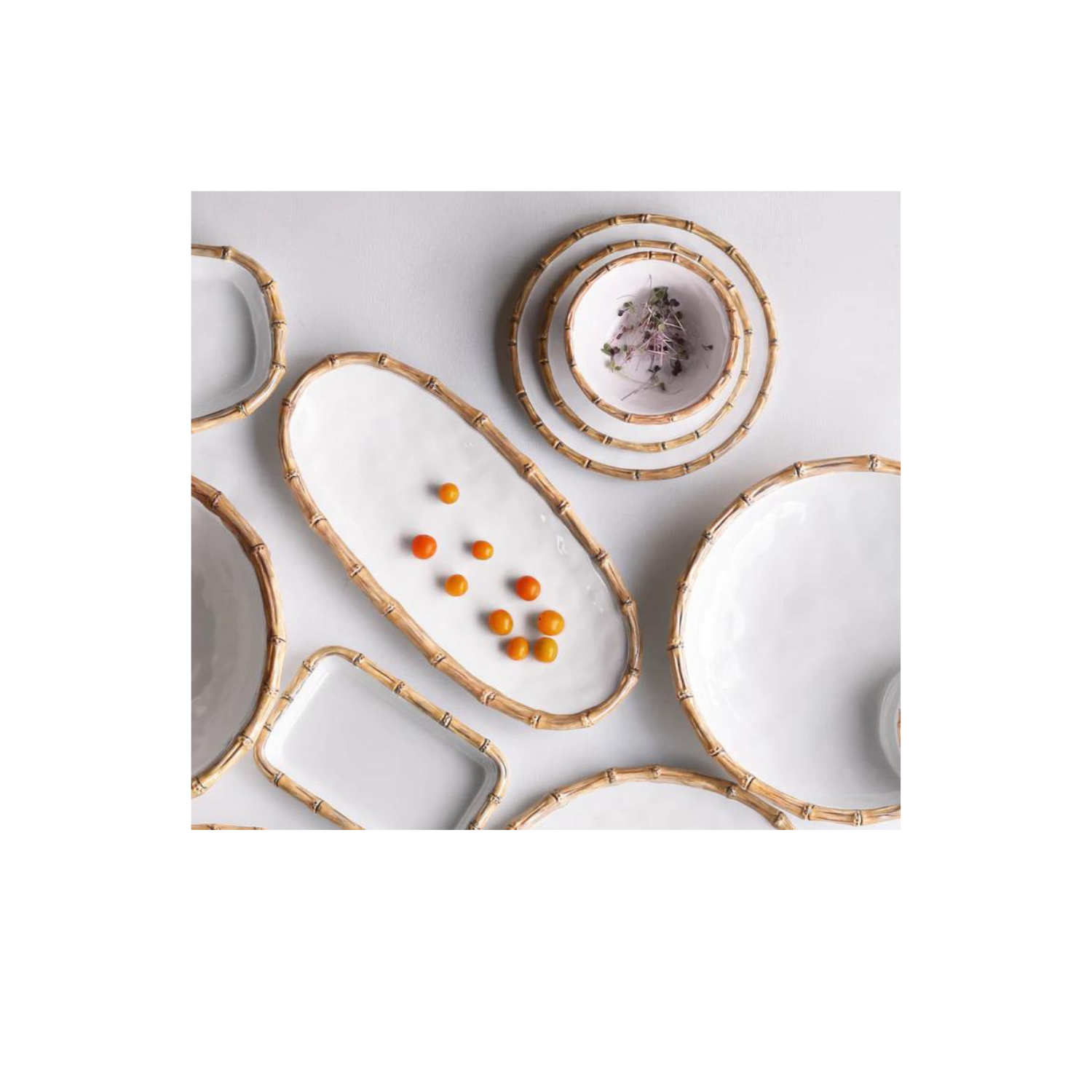 VIDA Bamboo 9" Salad Plate, Set of 4