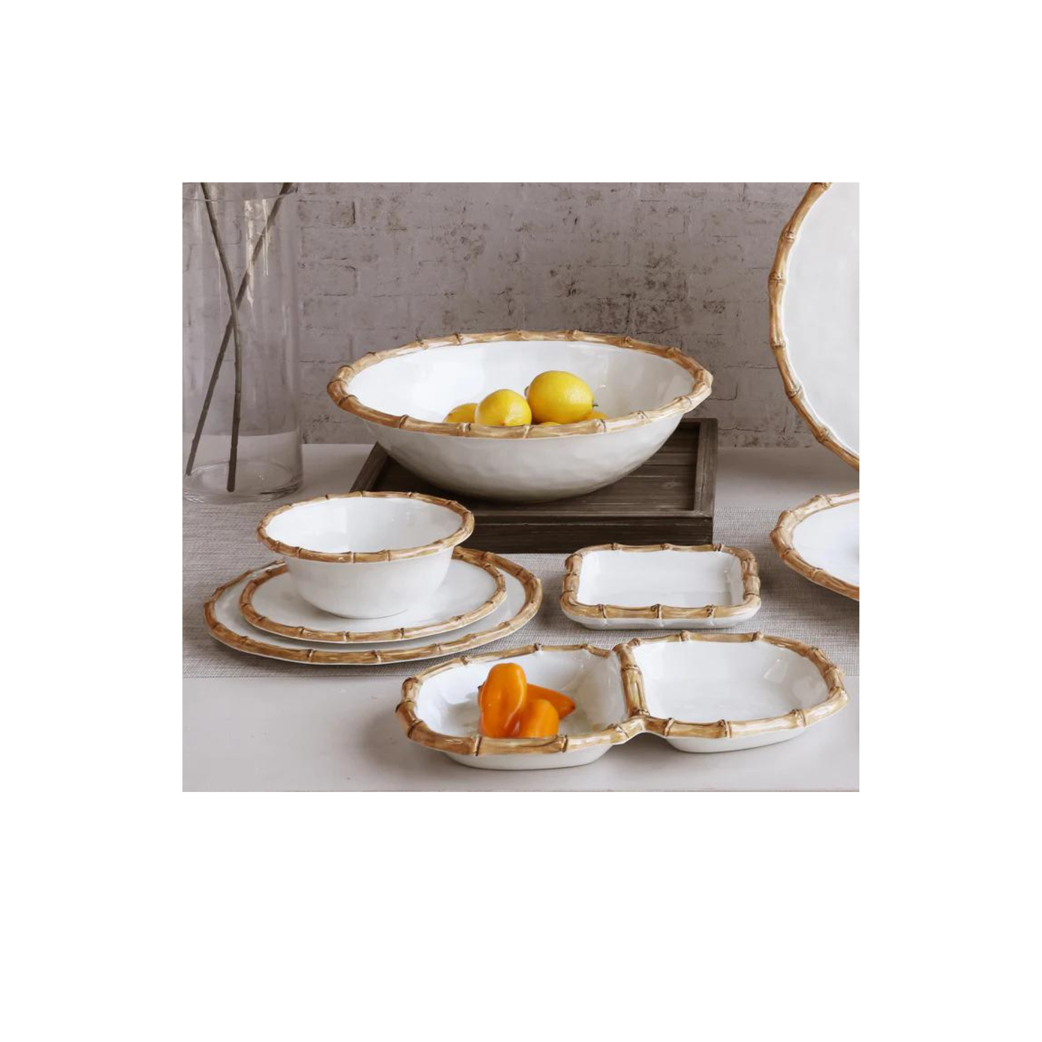 VIDA Bamboo 9" Salad Plate, Set of 4