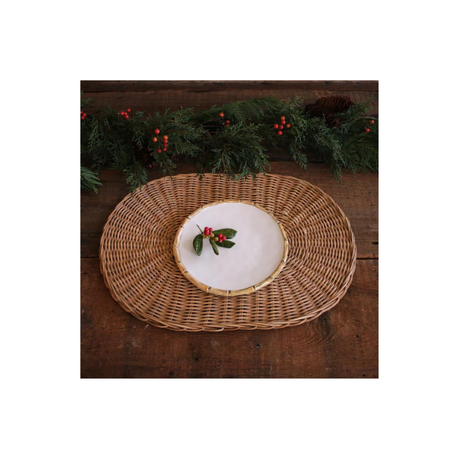 VIDA Bamboo 9" Salad Plate, Set of 4