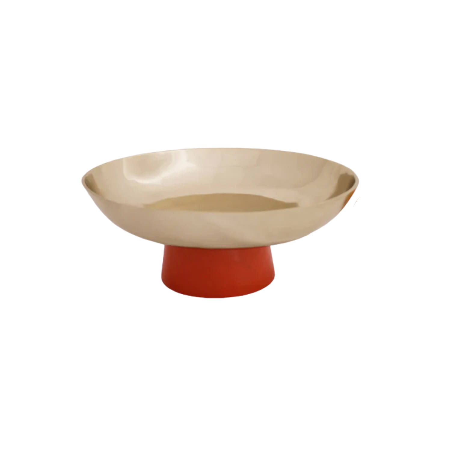 CARNAVAL Sierra Modern Medium Bowl with Base (Gold and Orange)