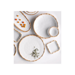 VIDA Bamboo Round Platter (White and Natural)