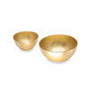GLASS New Orleans Round Foil Leafing Bowl Set of 2 (Gold)