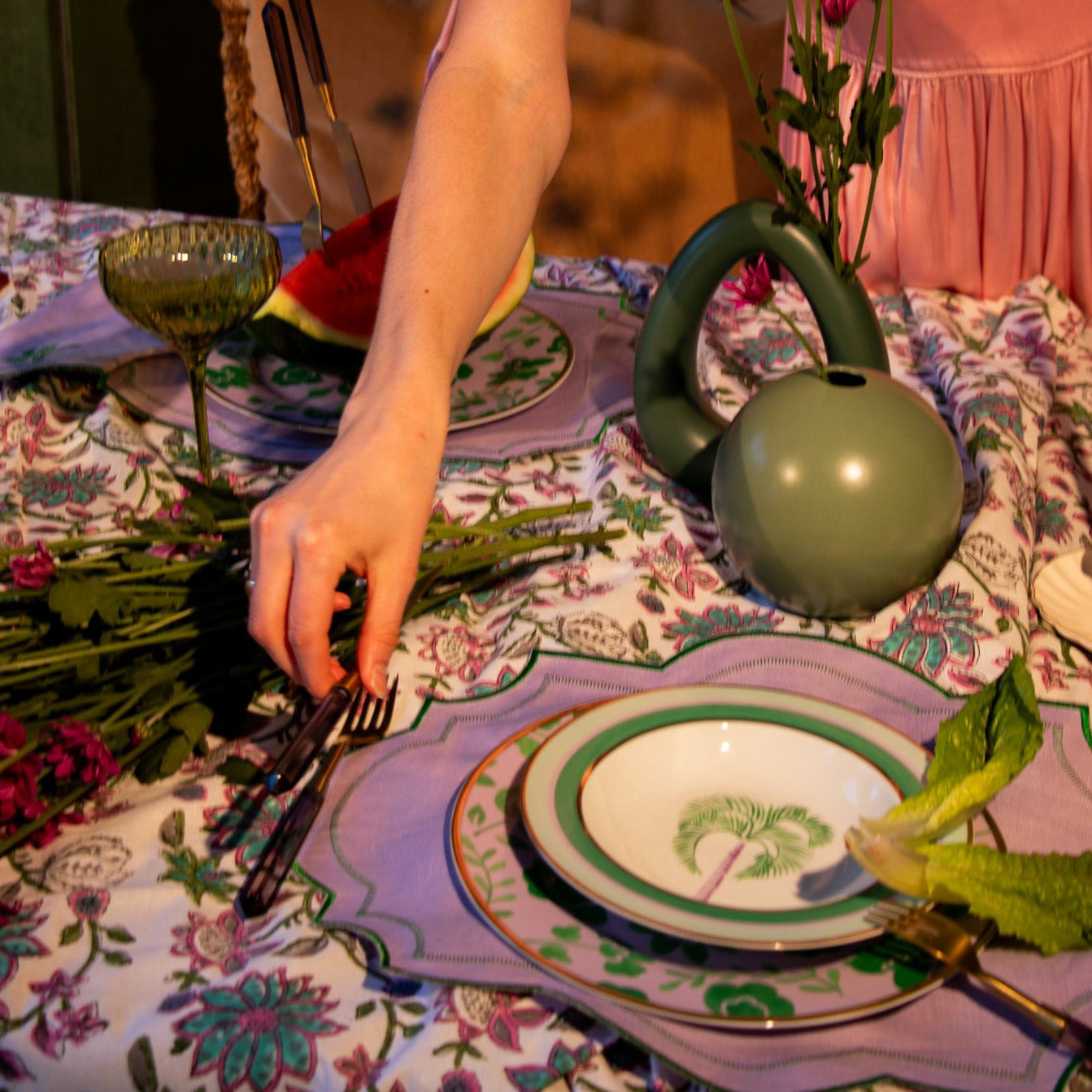 Bernadette Palm Soup Bowl - Set of 4 (+1 Bonus Bowl)