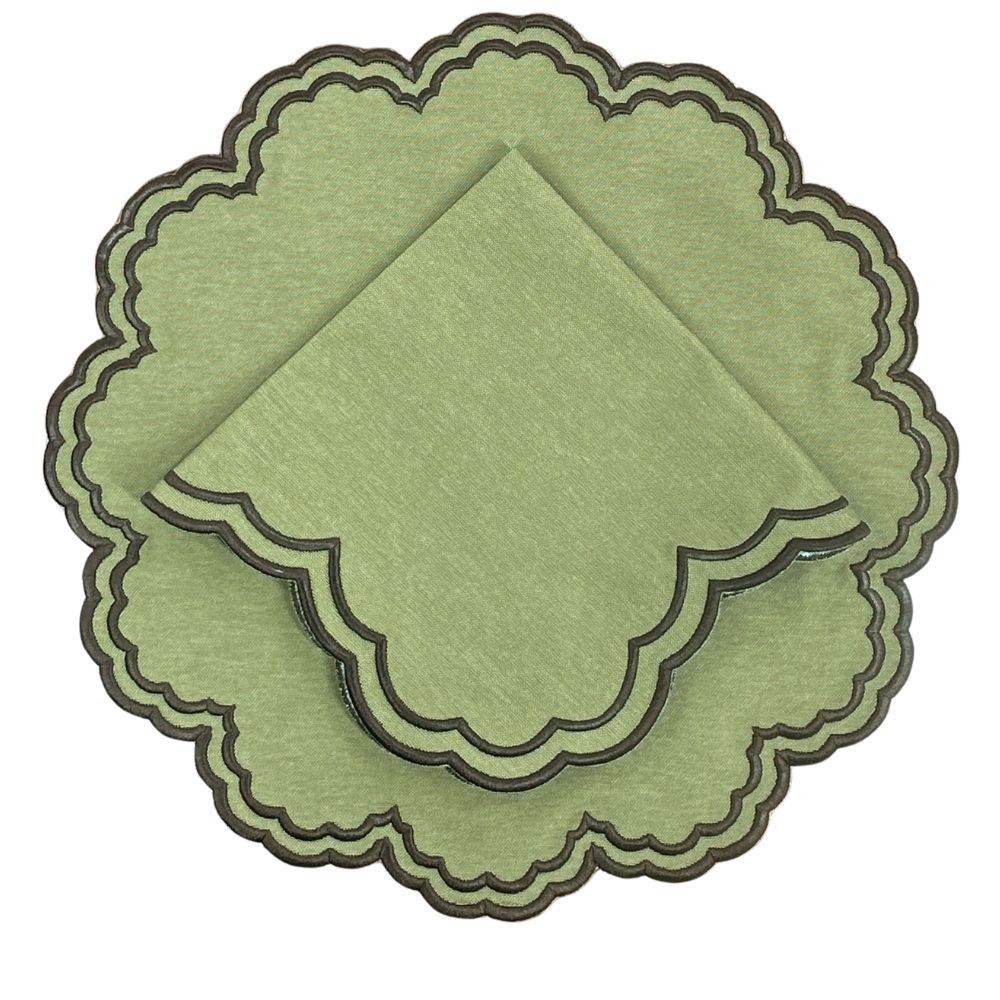 Bettina Placemat - Sage and Cocoa (Set of 4)