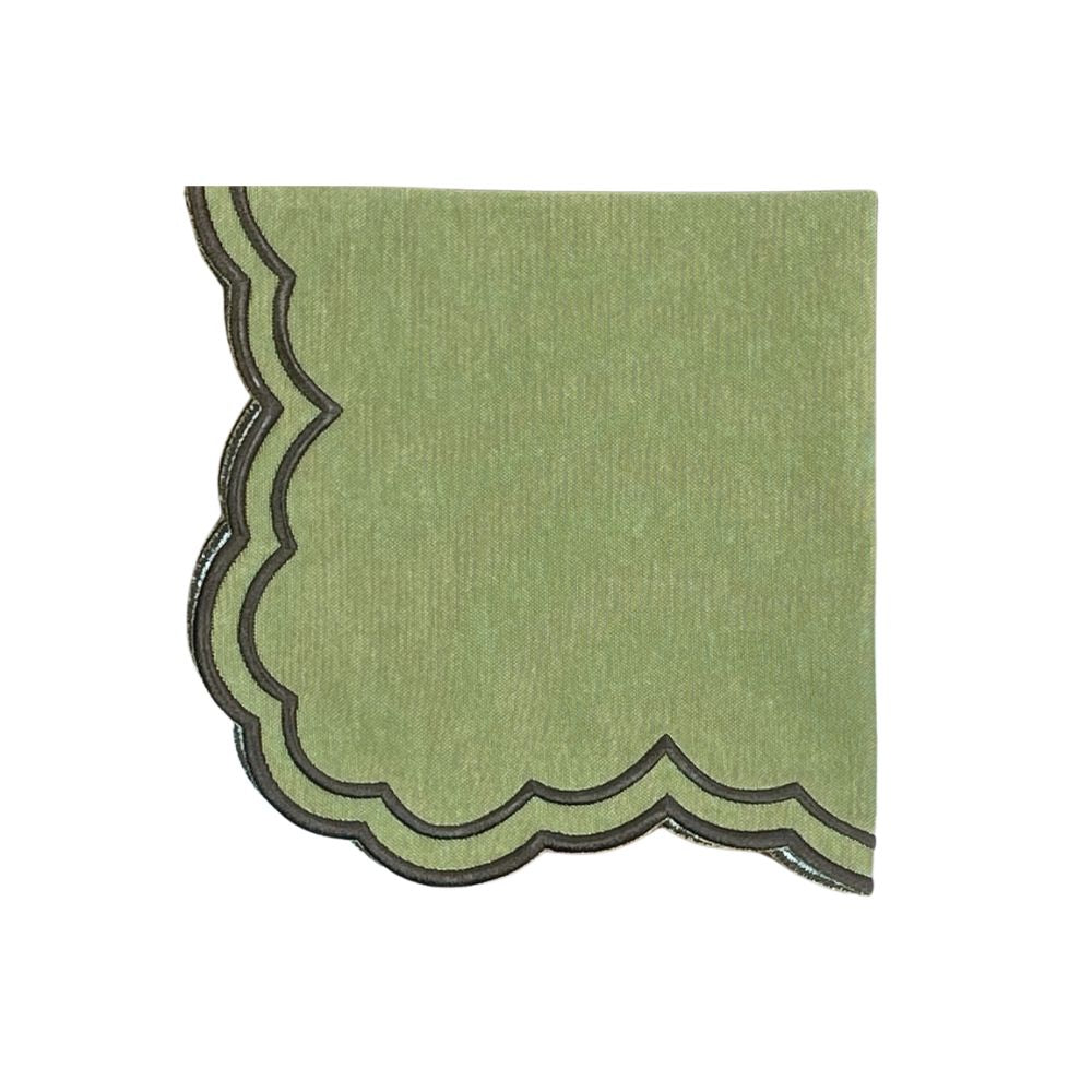 Bettina Napkin - Sage and Cocoa (Set of 4)