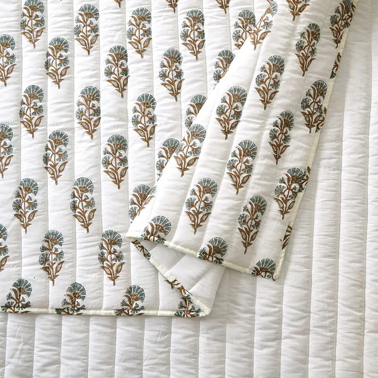 Mughal Flower Quilt - 3pc Set