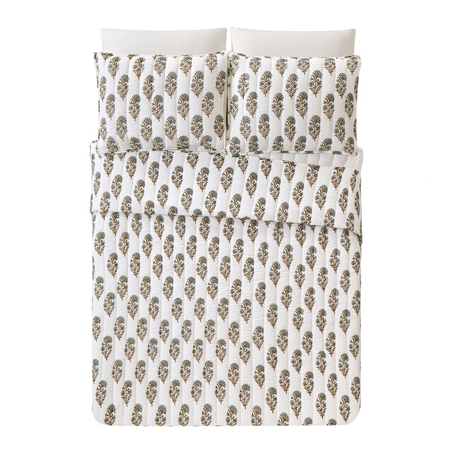 Mughal Flower Quilt - 3pc Set