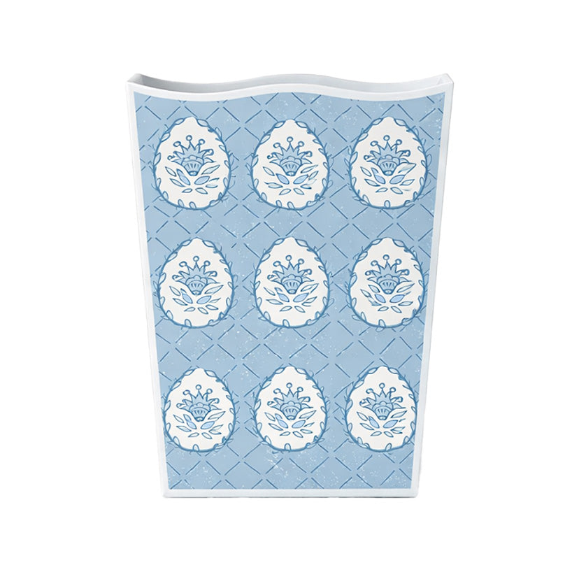 Blue Meadow Crest Wastepaper Basket & Tissue (3 Options)