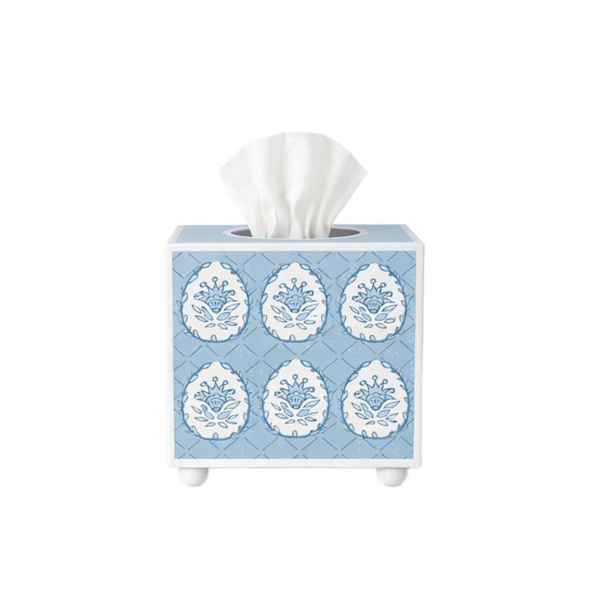 Blue Meadow Crest Wastepaper Basket & Tissue (3 Options)