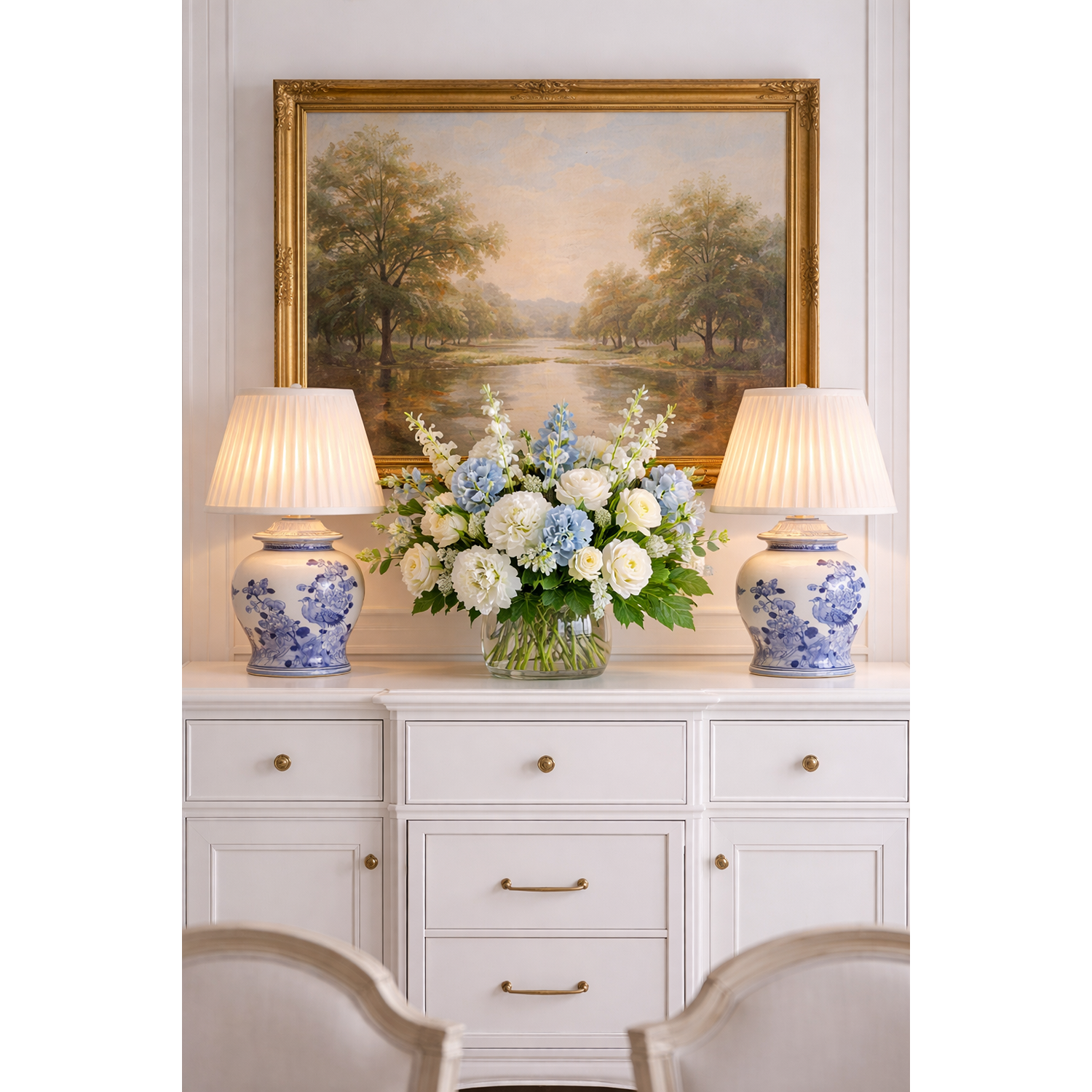 Blue Bird Porcelain Rechargeable Lamp