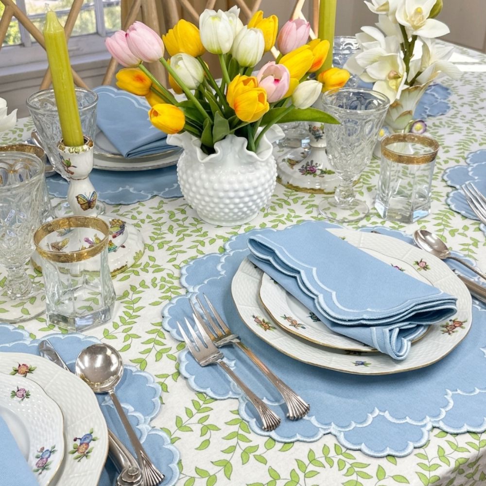 Lillian Placemat - Blue & Blue (Set of 4)