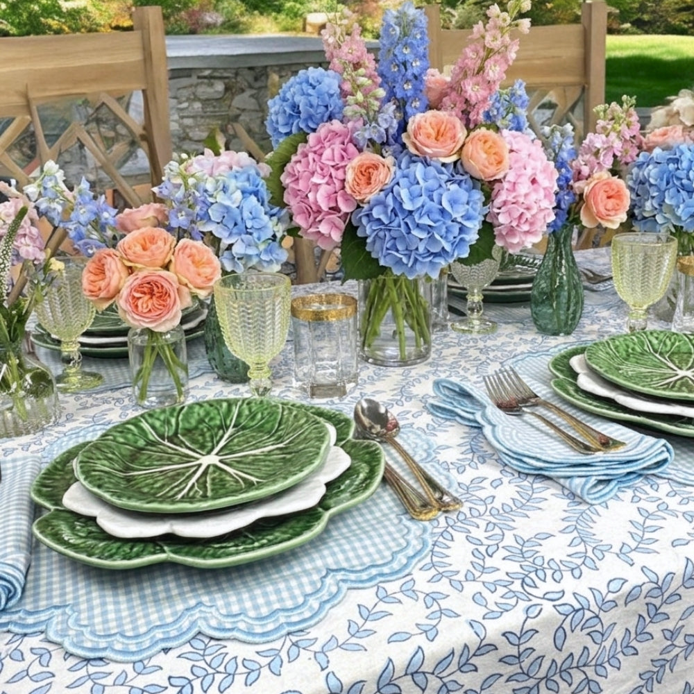 Blue Leaves - Tablecloth