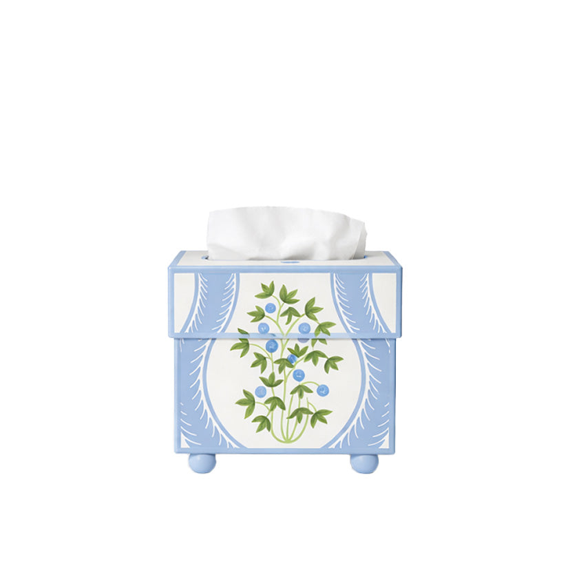 Blueberry Square Wastepaper Basket & Tissue (3 Options)