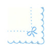 Studio Collection: Juliet Bows Napkins - White/Blue (Set of 4)