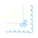 Studio Collection: Juliet Bows Napkins - White/Blue (Set of 4)