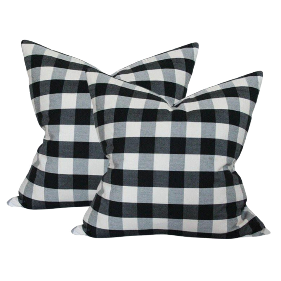 Buffalo Check Ebony & Ivory - Set of 2