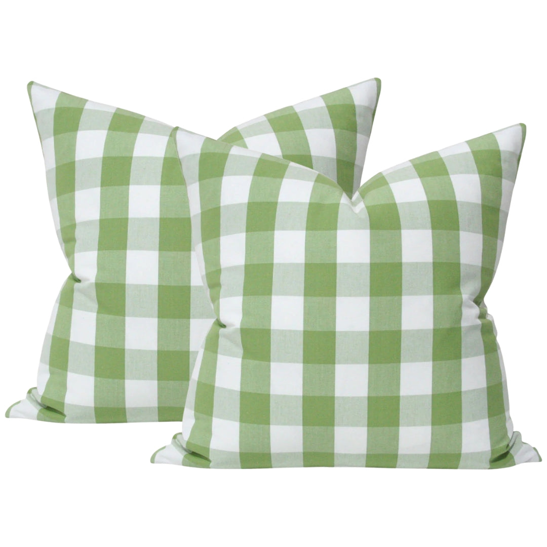 Buffalo Check Leaf Green - Set of 2