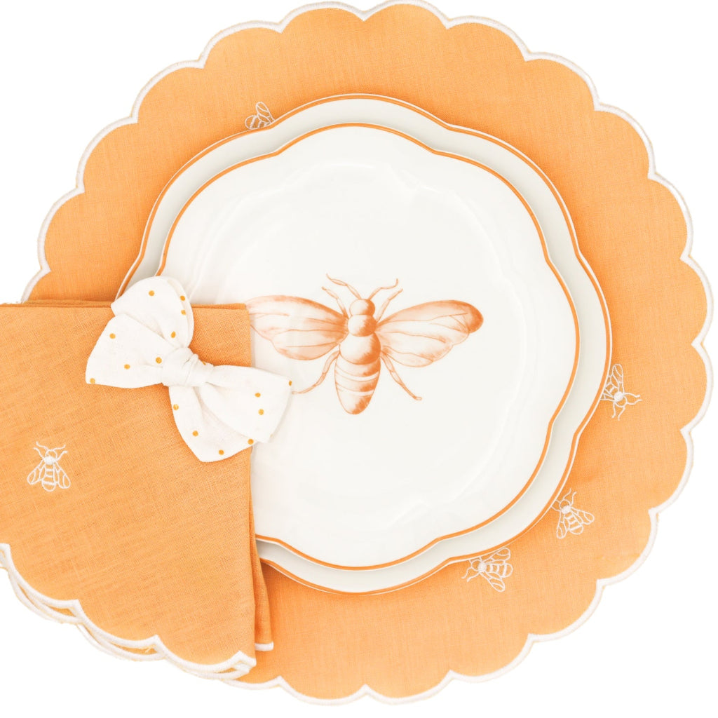 Bumble Homecoming Scalloped Starter Plate - Set of 4 (+1 Bonus Plate)