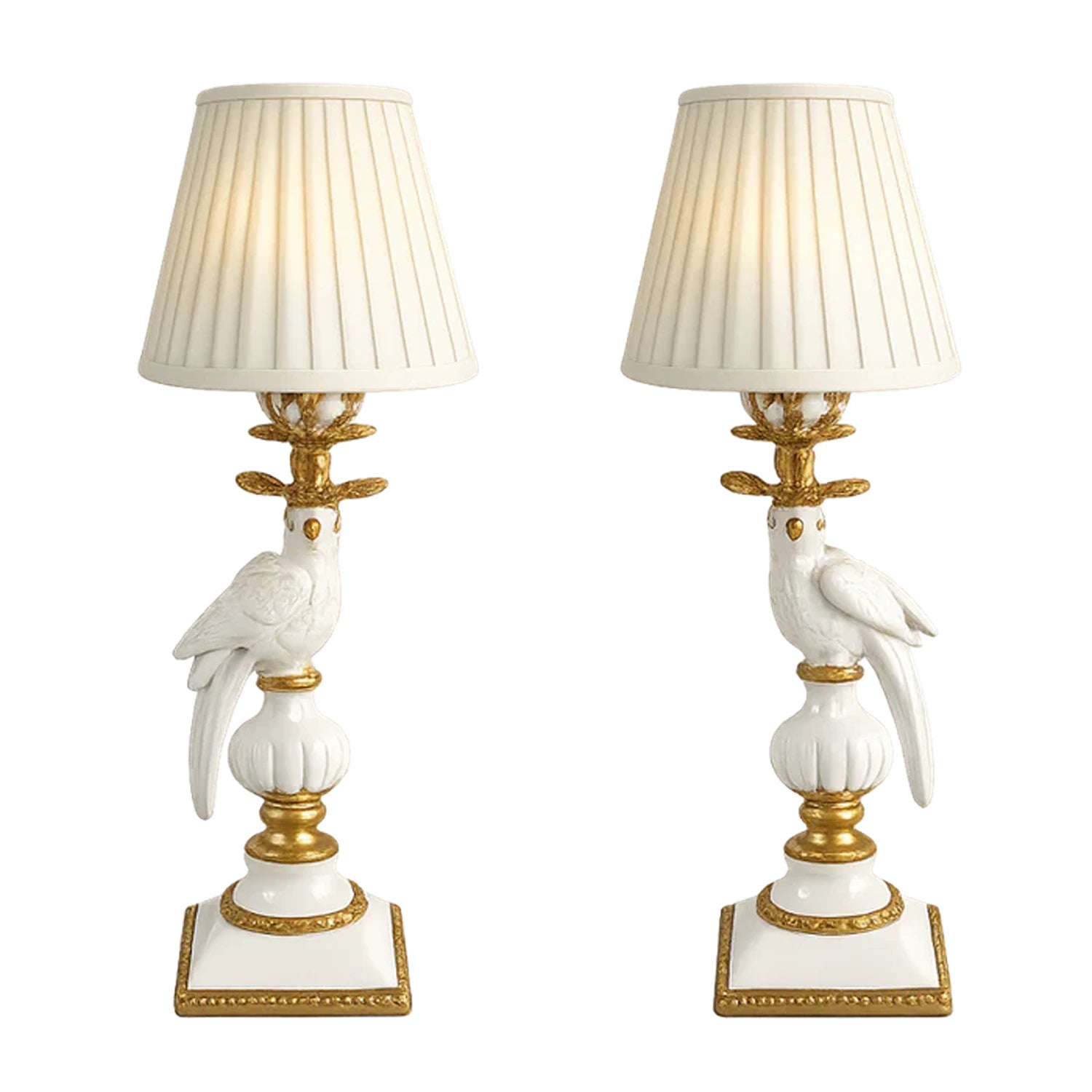 White & Gold Bird Rechargeable Lamp