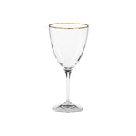 Set 6 Water Glasses with Golden Rim Sensa by Casafina