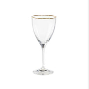 Set 6 Wine Glasses with Golden Rim Sensa by Casafina