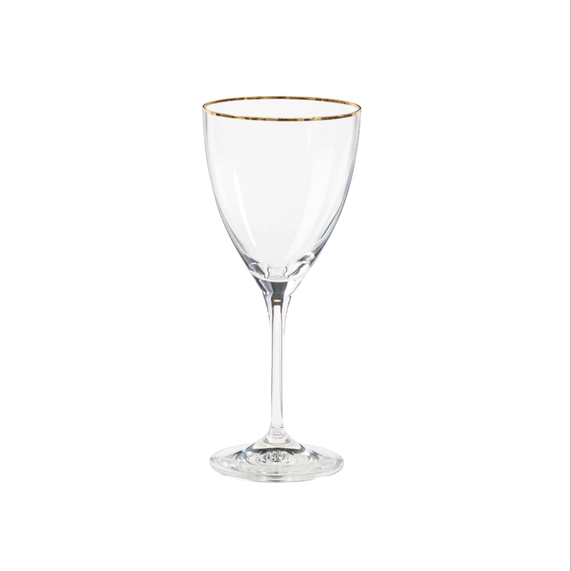 Set 6 Wine Glasses with Golden Rim Sensa by Casafina