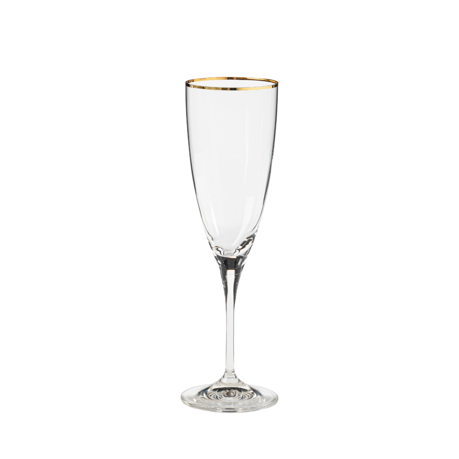 Set 6 Flutes with Golden Rim Sensa by Casafina