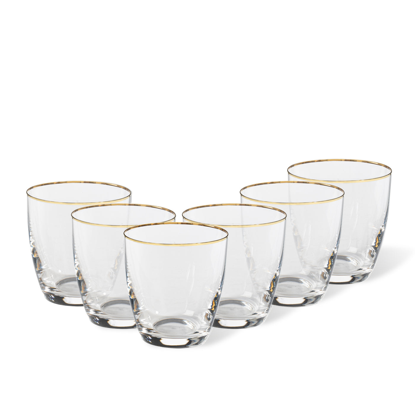 Set 6 Tumblers with Golden Rim Sensa by Casafina