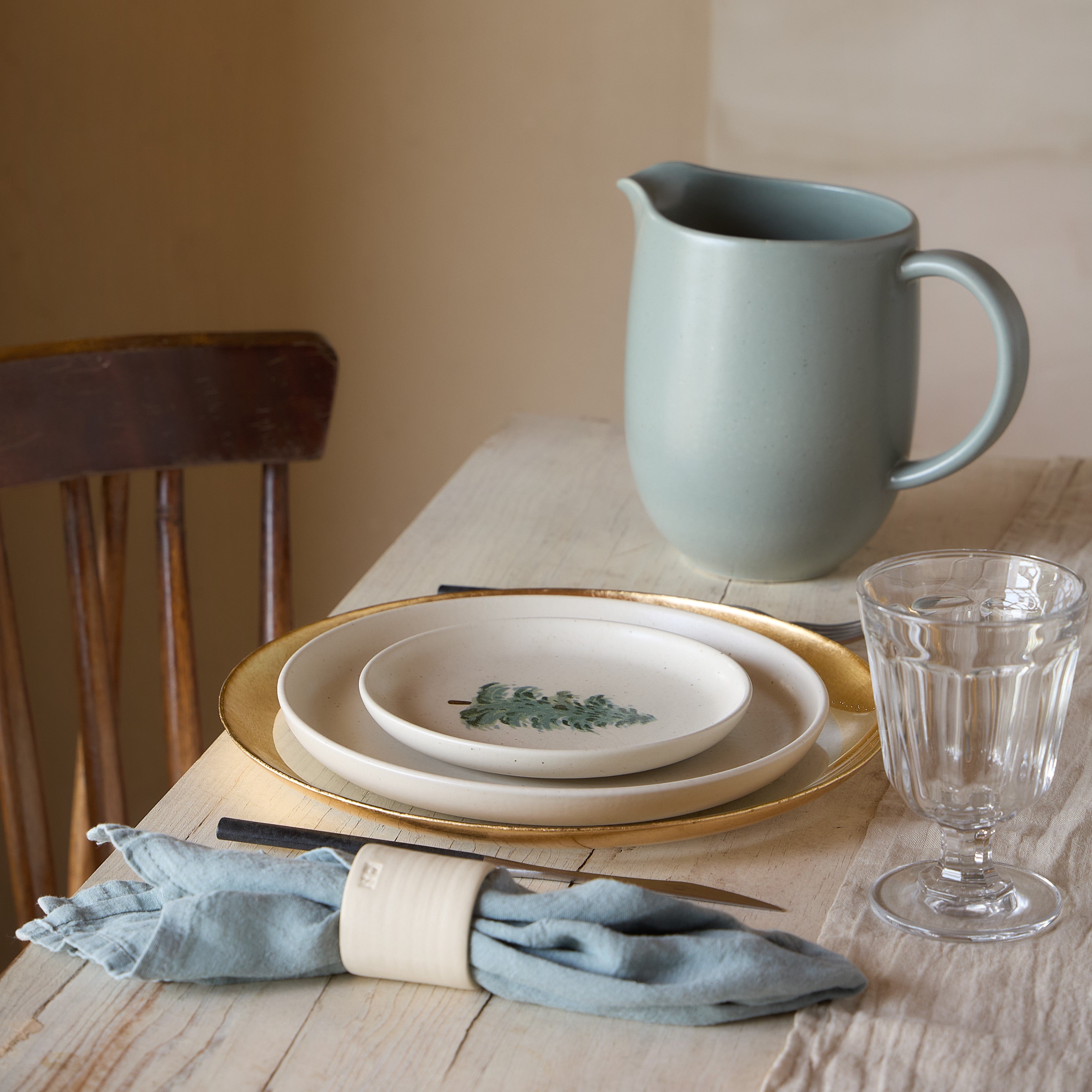Glass Band Charger Plate Camilla by Casafina Set of 6