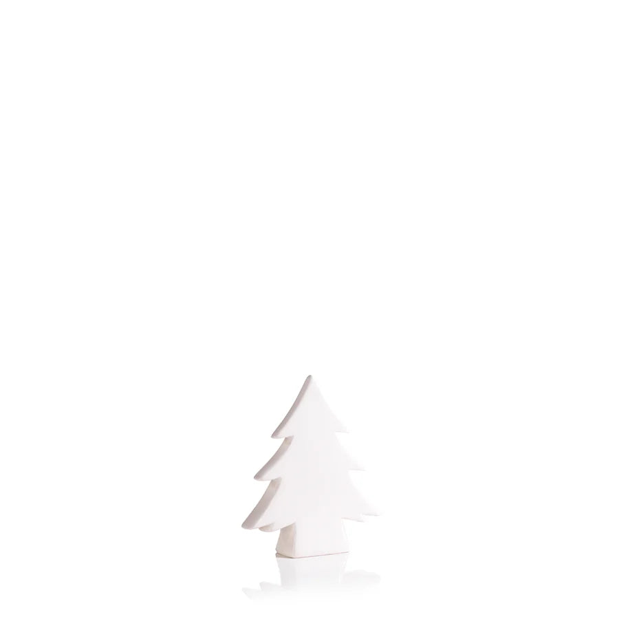 Teton 6.25-Inch Tall White Ceramic Tree, Set of 3