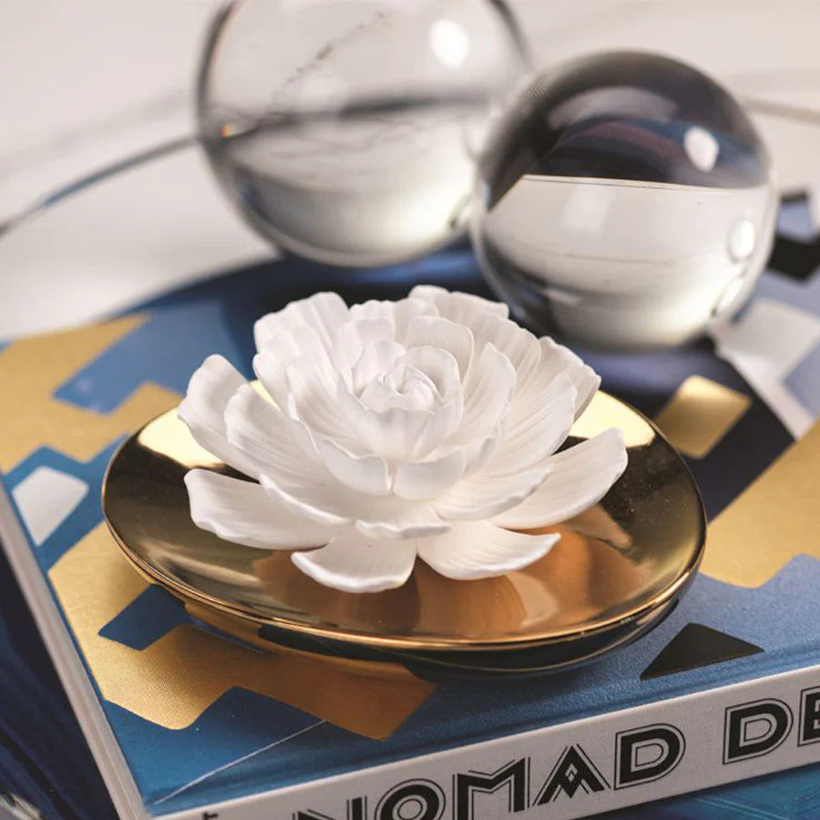 Ehereal Porcelain Flower Diffuser, Moroccan Peony Fragrance