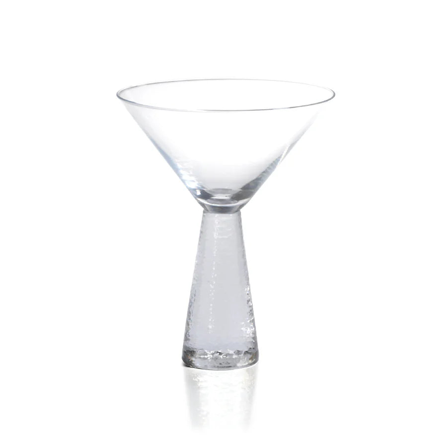 Allegra Martini Glasses on Hammered Stem, Set of 4