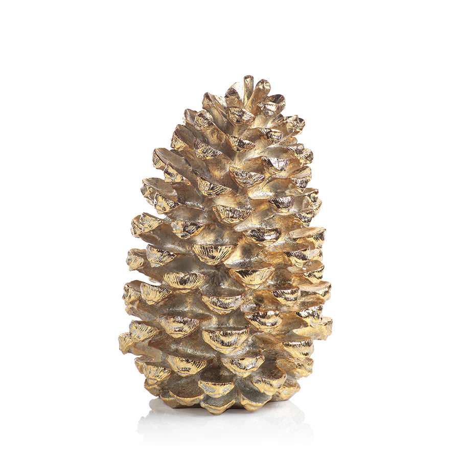 Gold Decorative Pinecone Figurine