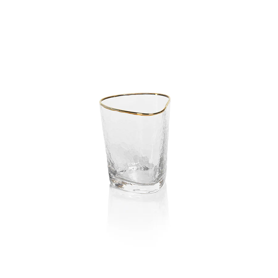 Vespera Triangular Double Old Fashioned Glasses, Set of 4