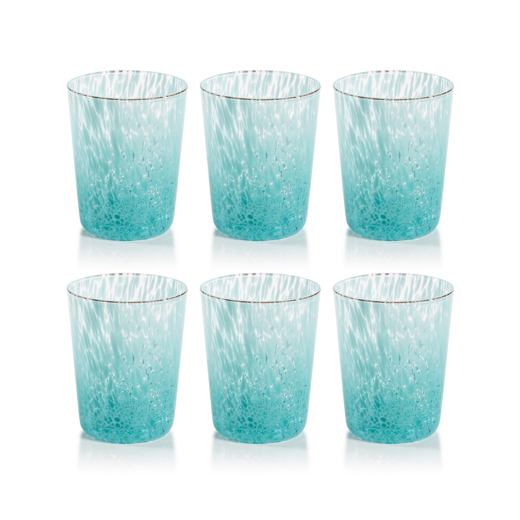 Luna Speckled Glass Tumblers, Set of 6