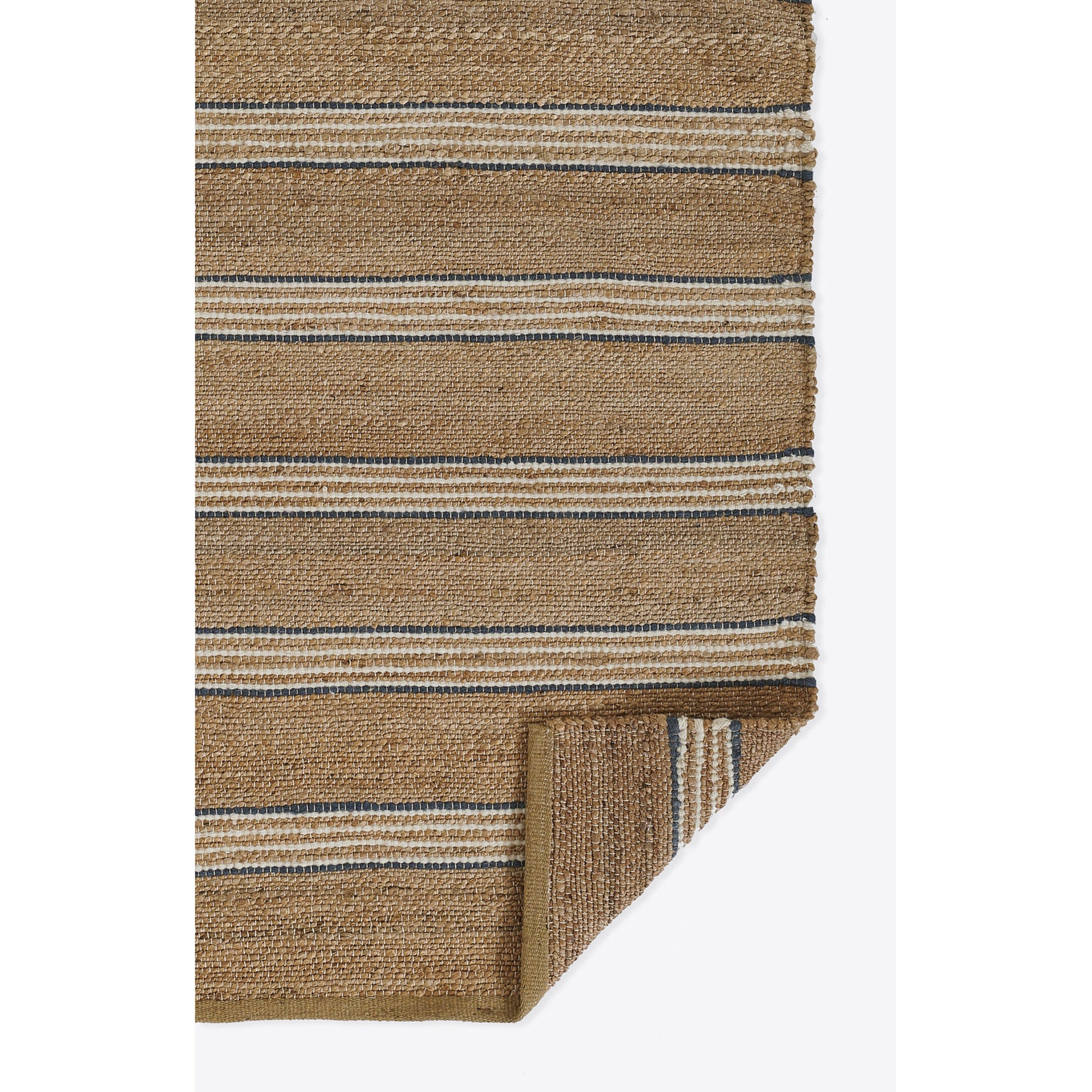 Erin Gates by Momeni Chestnut Stripe Blue Hand Woven Wool Area Rug