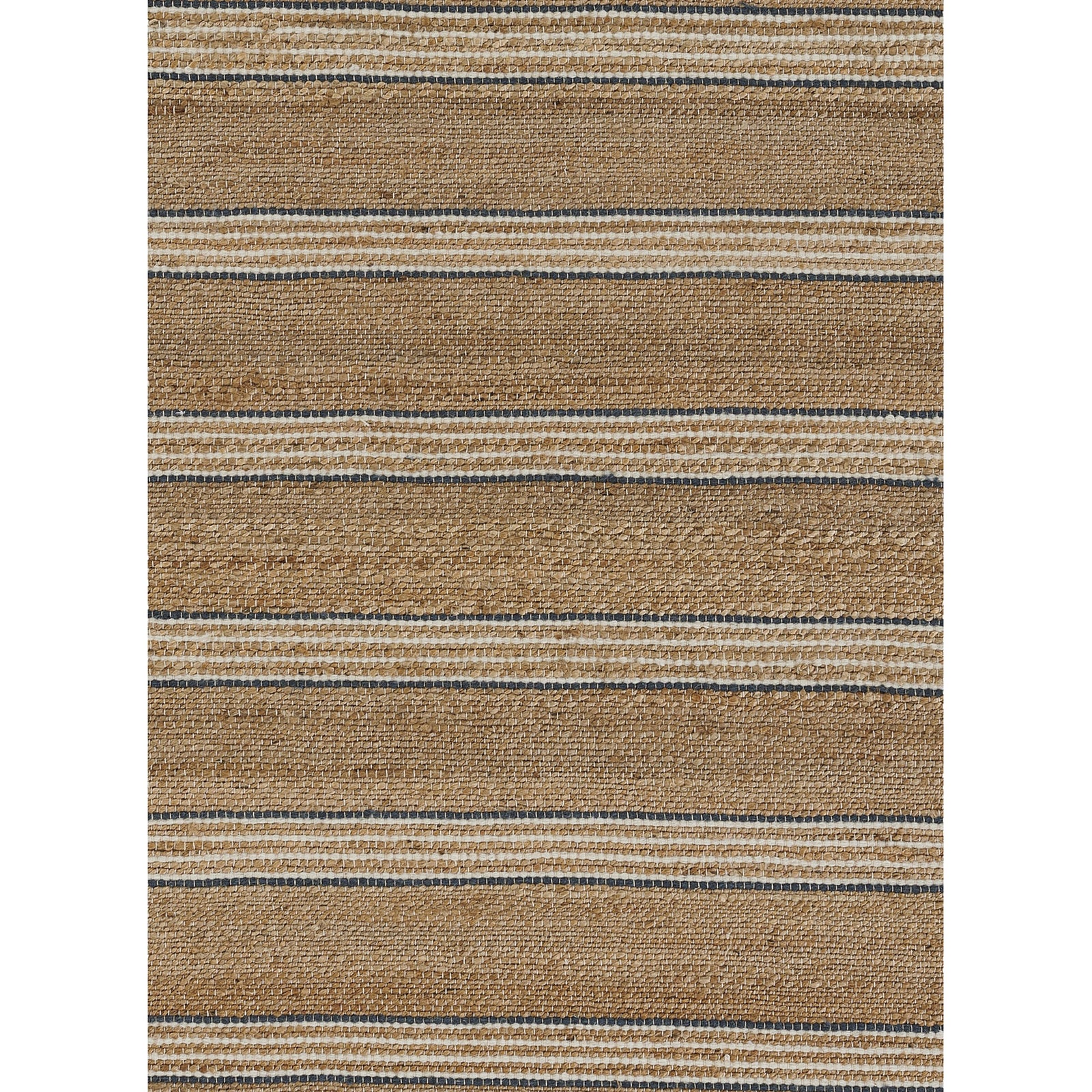 Erin Gates by Momeni Chestnut Stripe Blue Hand Woven Wool Area Rug