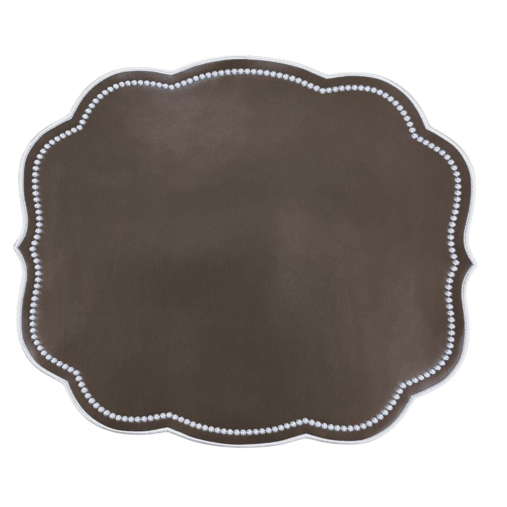 Charlotte Placemat - Dark Cocoa Vegan Leather (Set of 4)