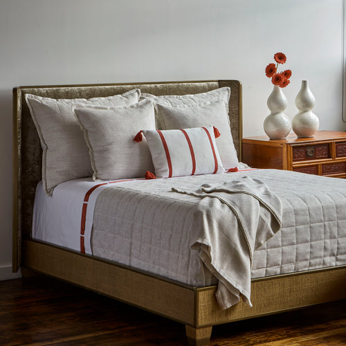 Macau Quilted Coverlet - Natural