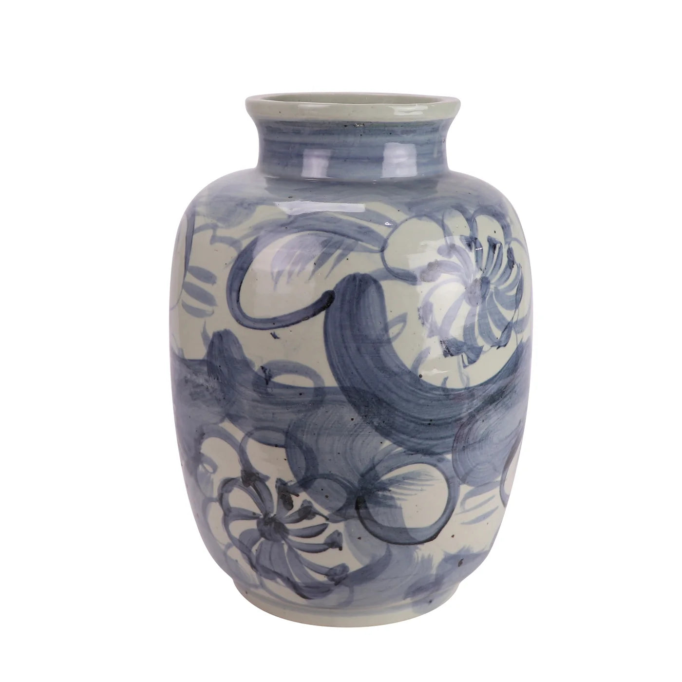 PORCELAIN FLOWER VASE 11'' X 15''H (BLUE WHITE)