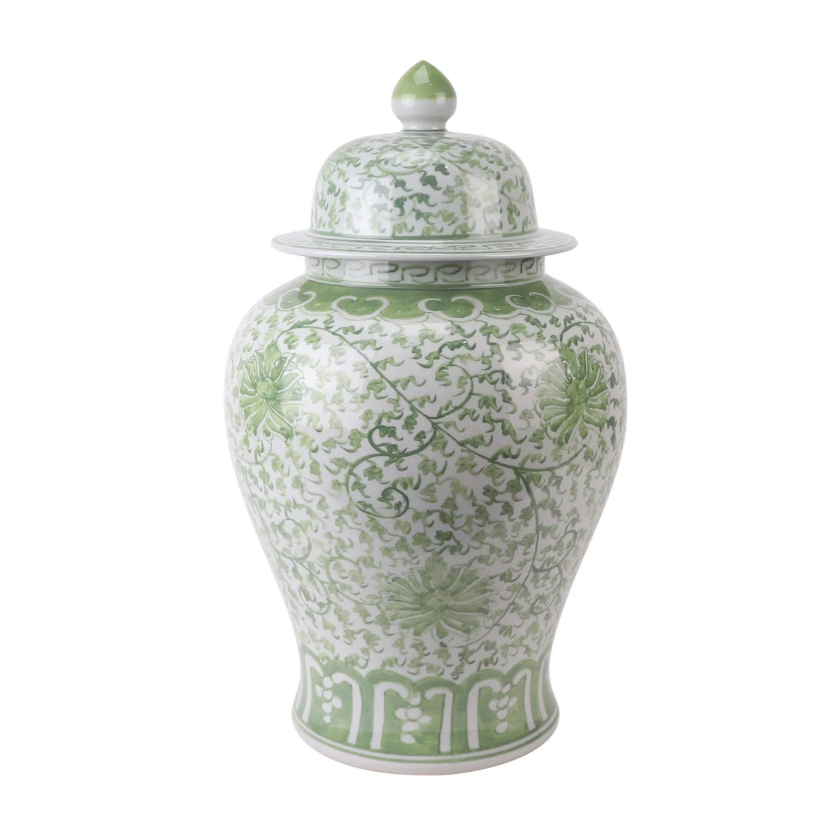 Flower Pattern Porcelain Ginger Jar