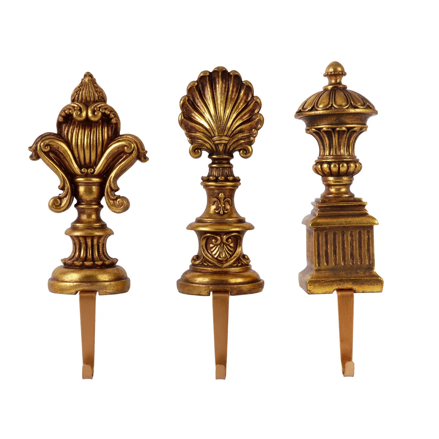 Finial Stocking Holder Set of 3