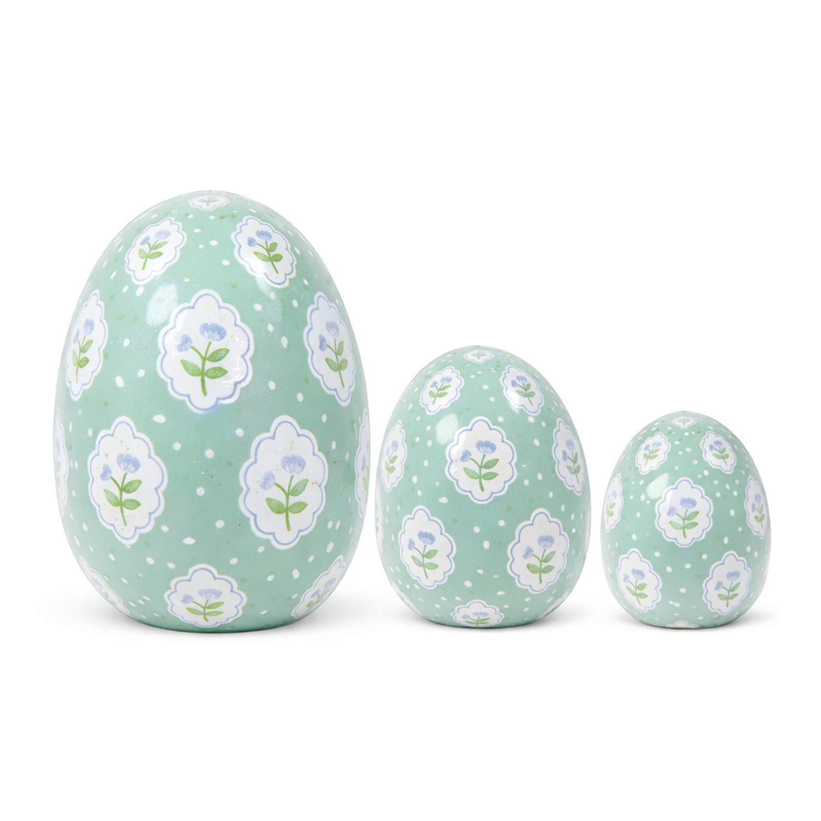 Sage Green Polka Dot & Tulip Egg