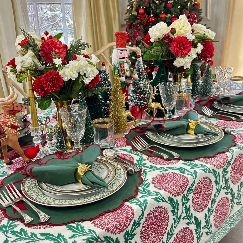 Holiday Flowers and Vines - Tablecloth